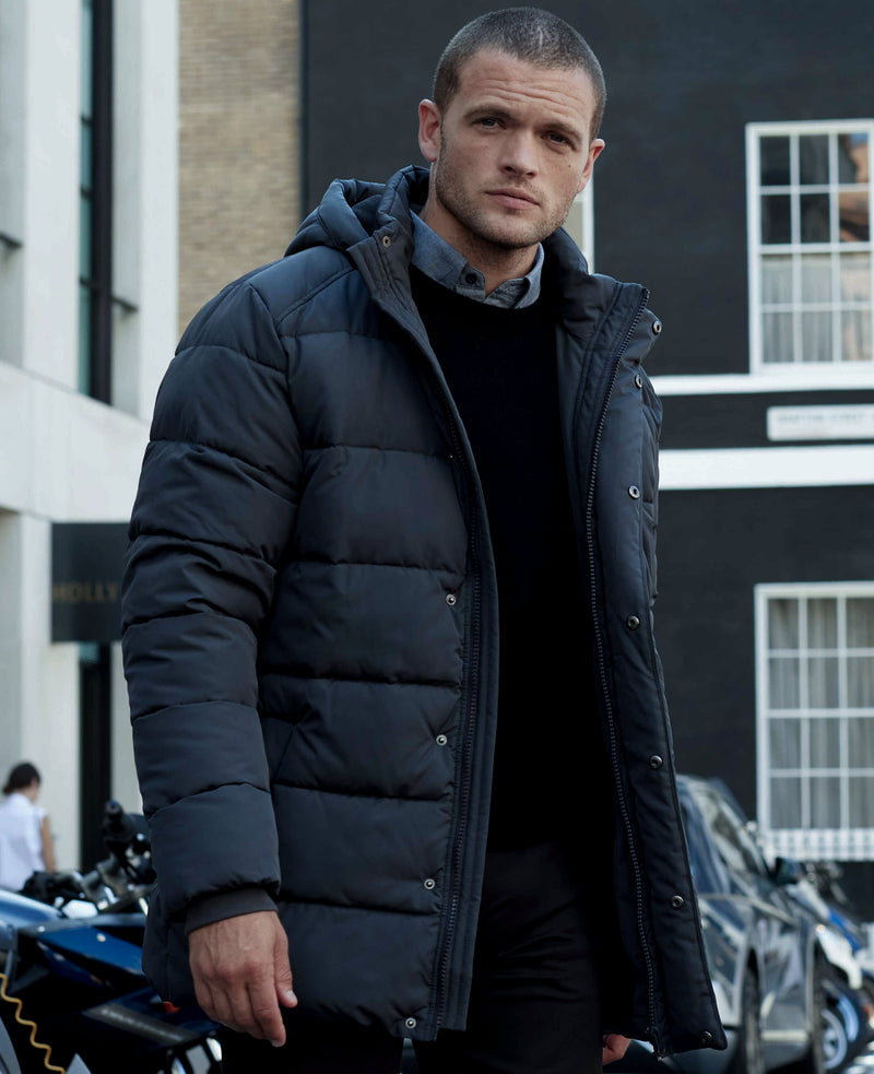 Men's Navy 100% Recycled Puffer Jacket