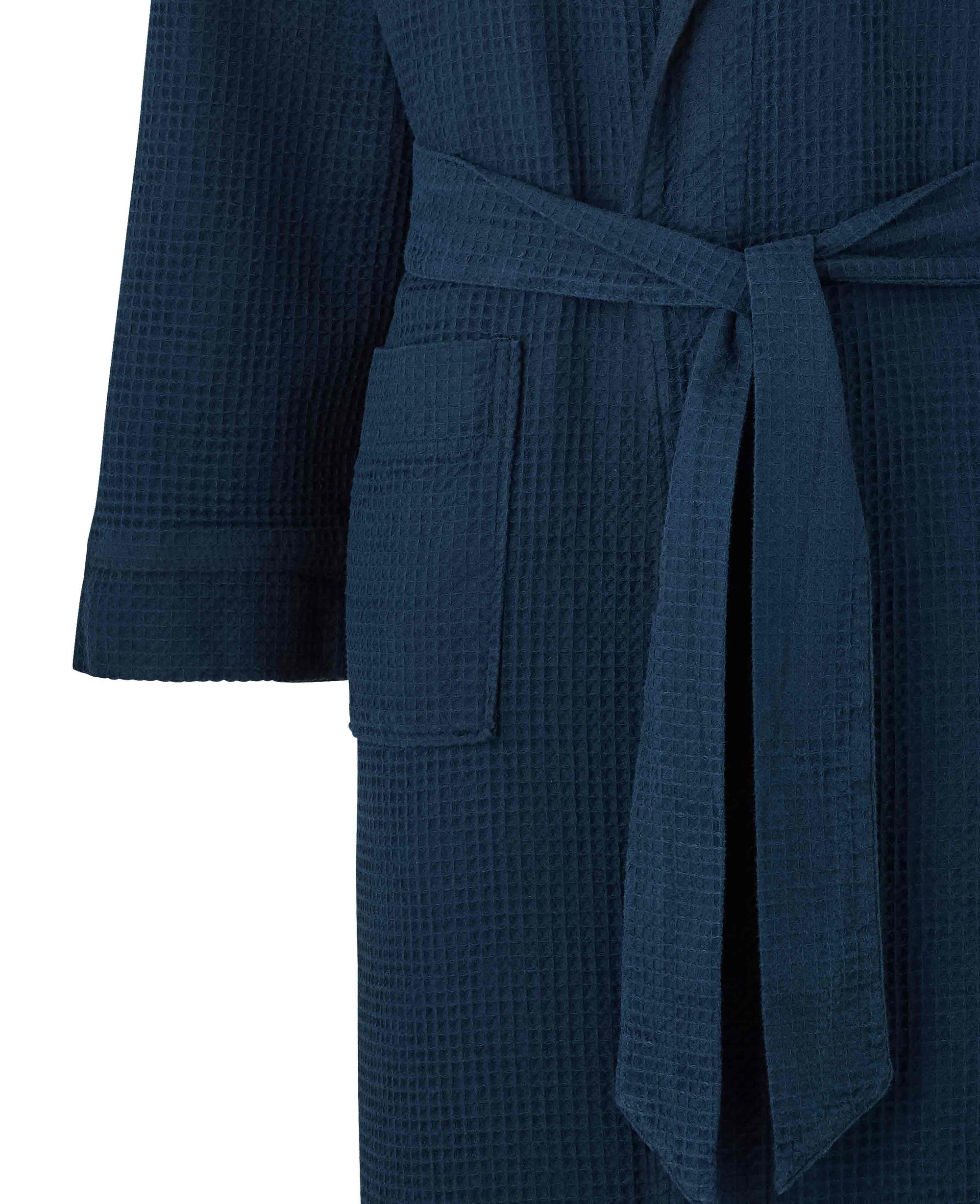 Men's Navy Waffle Dressing Gown | Luxury Cotton Bathrobe | Savile Row Company Men's Navy Waffle Dressing Gown | Luxury Cotton Bathrobe | Savile Row Company