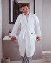 White Cotton Waffle Dressing Gown