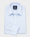 Sky Blue Dobby Weave Cotton Classic Fit Formal Shirt - Single Cuff