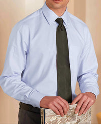 Sky Blue Dobby Weave Cotton Classic Fit Formal Shirt - Single Cuff
