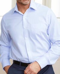 Sky Blue Dobby Weave Cotton Classic Fit Formal Shirt - Single Cuff