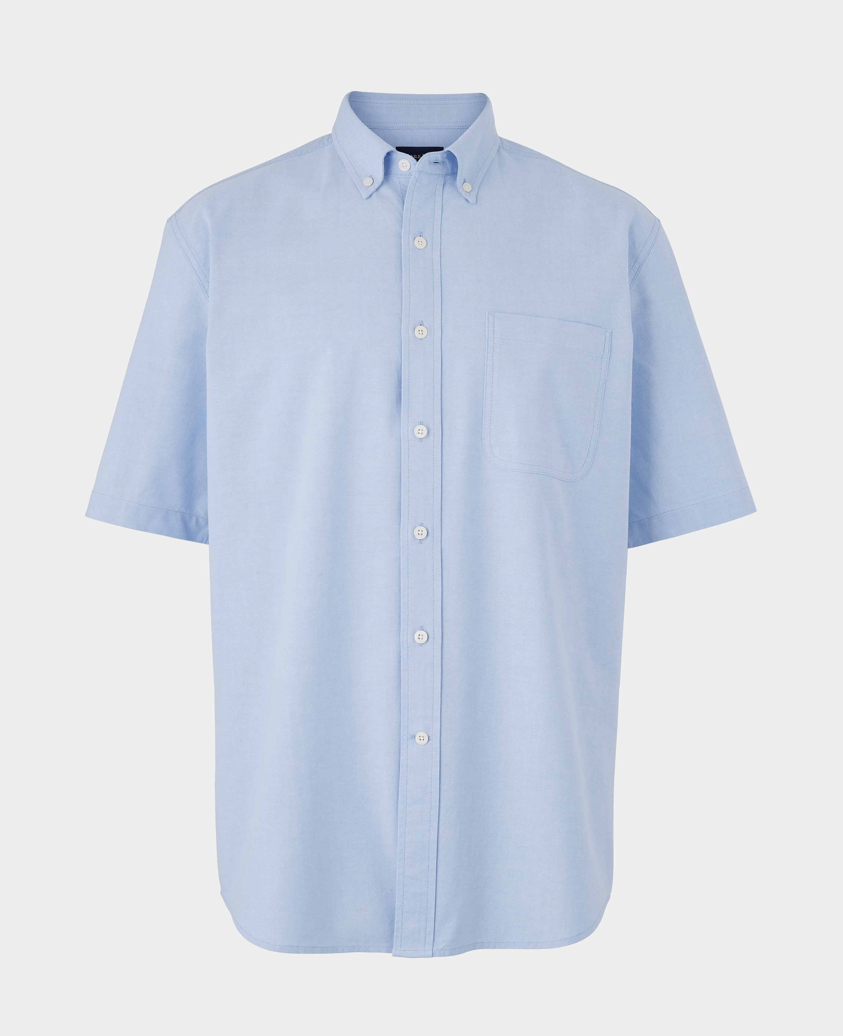 Men's Sky Blue Short Sleeve Oxford Casual Shirt – Savile Row Company