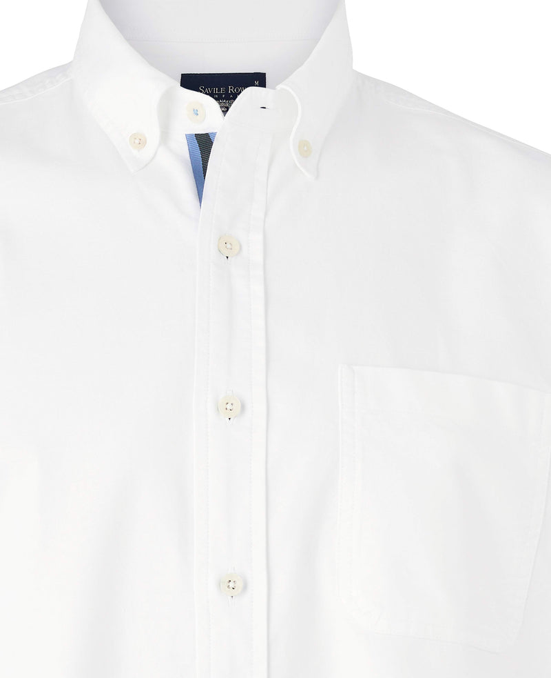 White Classic Fit Short Sleeve Oxford Shirt