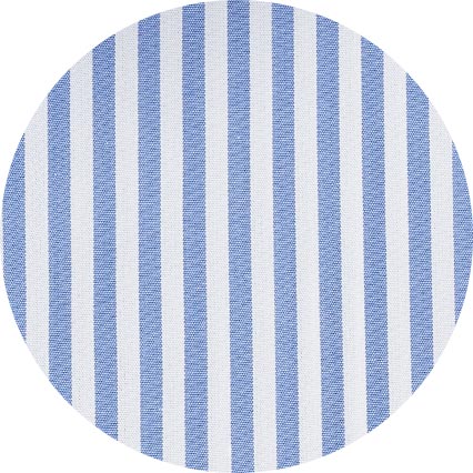 Blue Slim Fit Striped Formal Shirt - Single Cuff