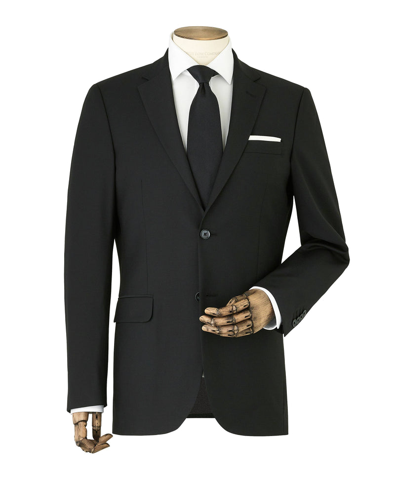 Black Wool-Blend Tailored Suit