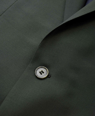 Olive Green Wool-Blend Suit Jacket