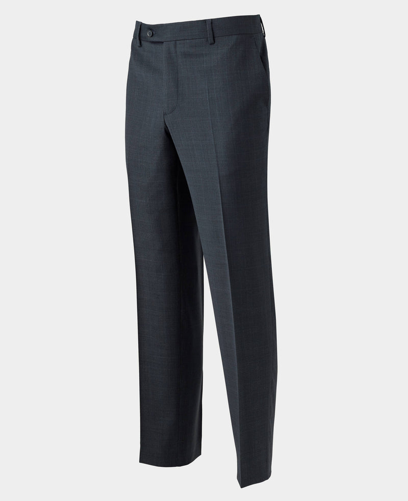 Navy Wool-Blend Prince of Wales Check Suit