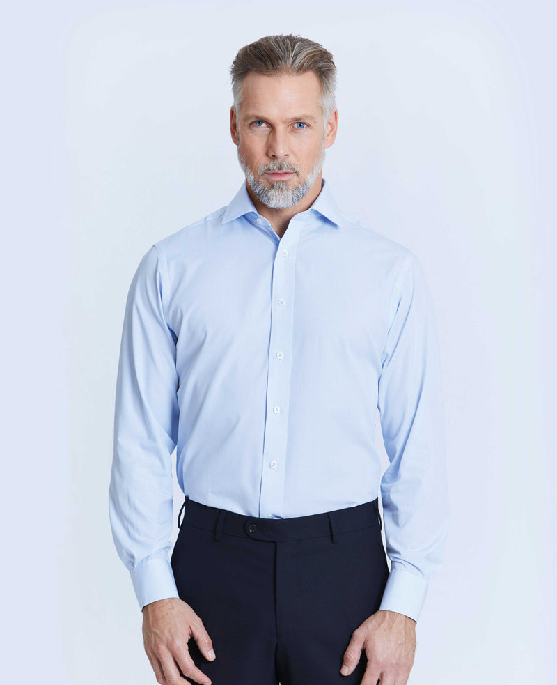 Michael Blue Fine Bengal Made-To-Measure Shirt