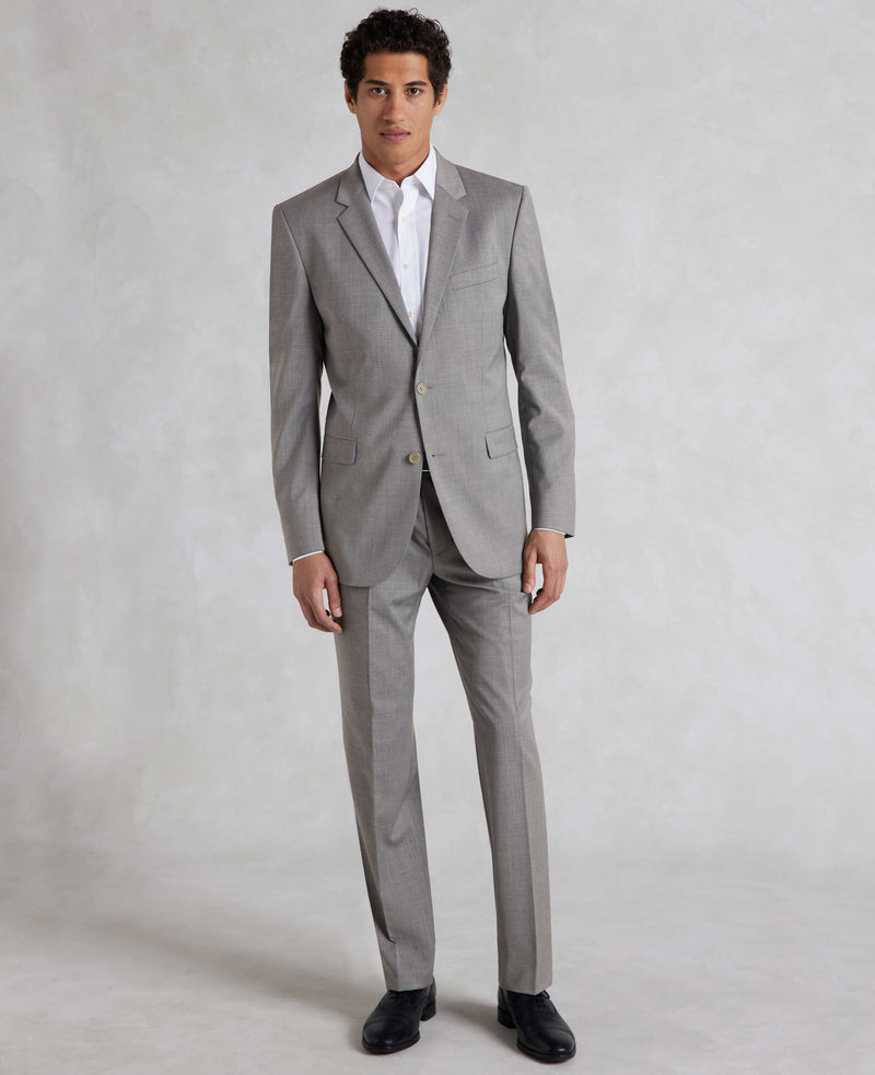 Mid-Grey Wool-Blend Tailored Suit