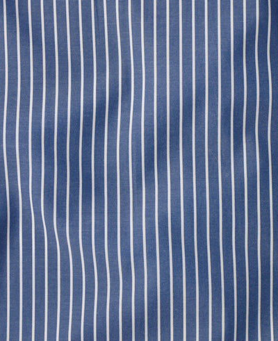 Miles Navy Reverse Stripe Made-To-Measure Shirt