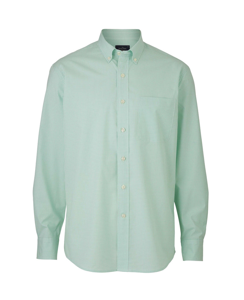 mint green gingham check classic fit button down shirt 1407mnt on mannequin
