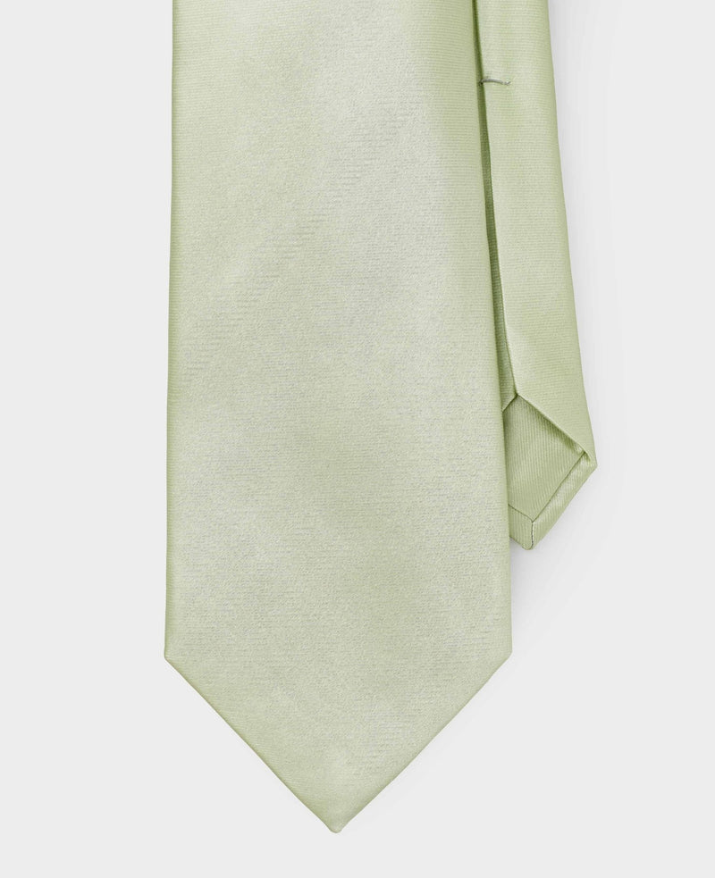 Men's Mint Green Seven Fold Silk Tie
