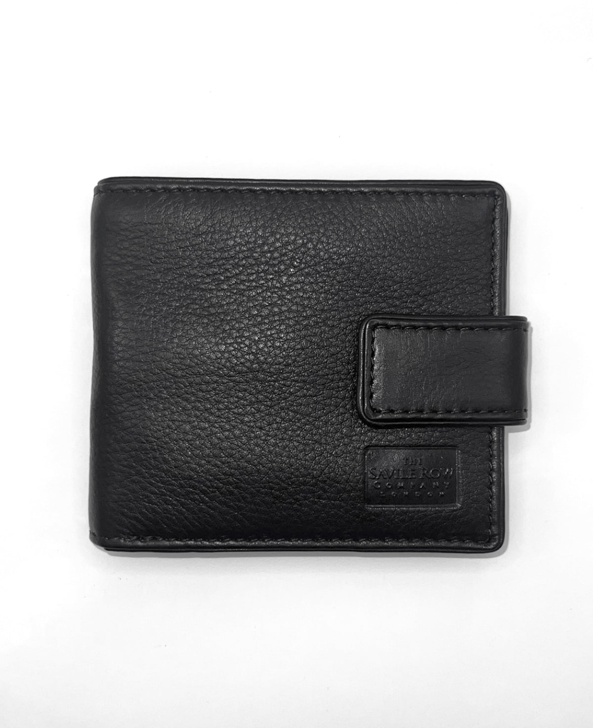 Men's Black Leather Tab Wallet