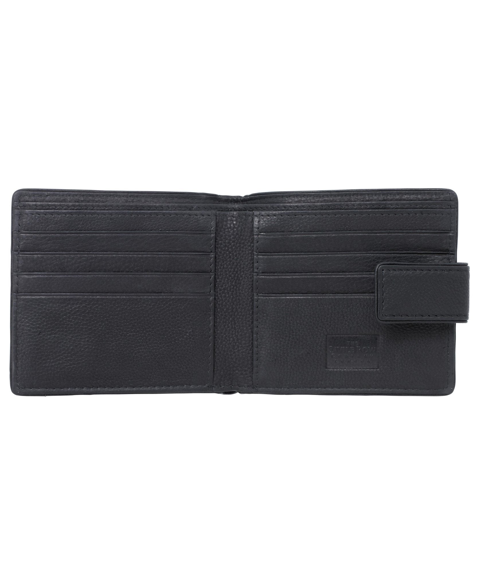 Black Leather Classic Tab Wallet, view 2