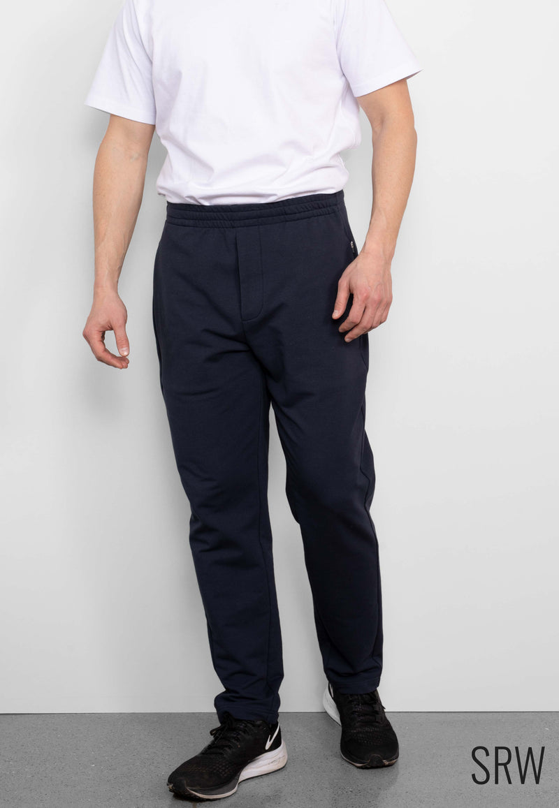 SRW Navy Stretch Loopback Cotton Blend Joggers