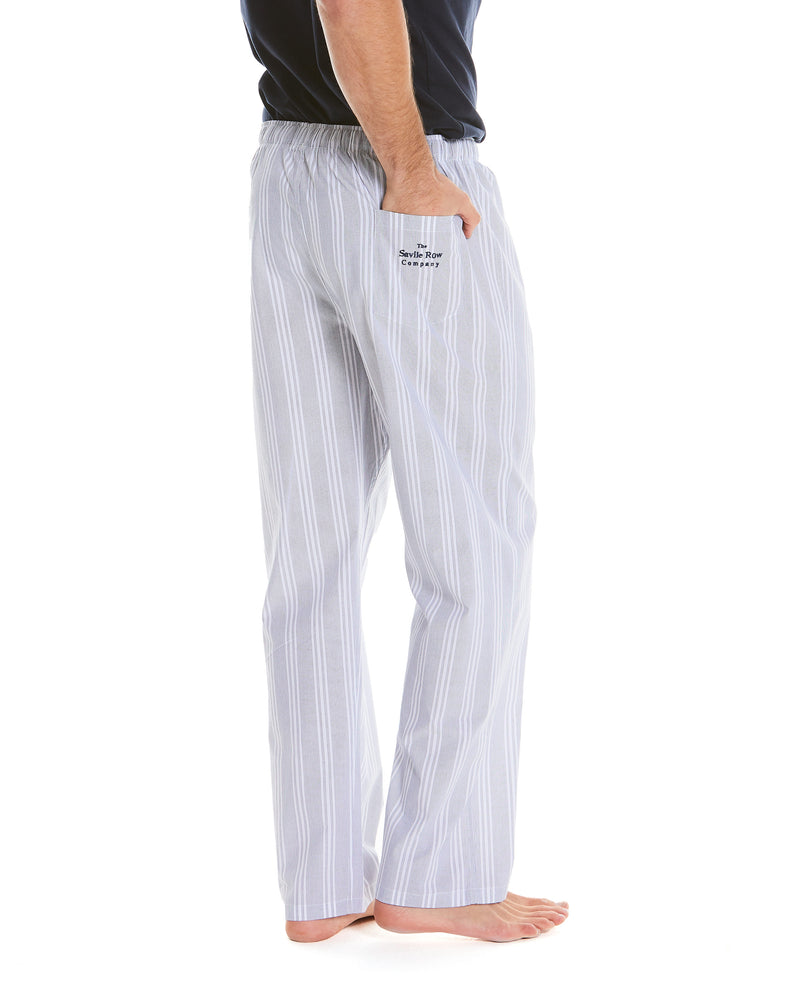 Navy White Fine Stripe Lounge Pants