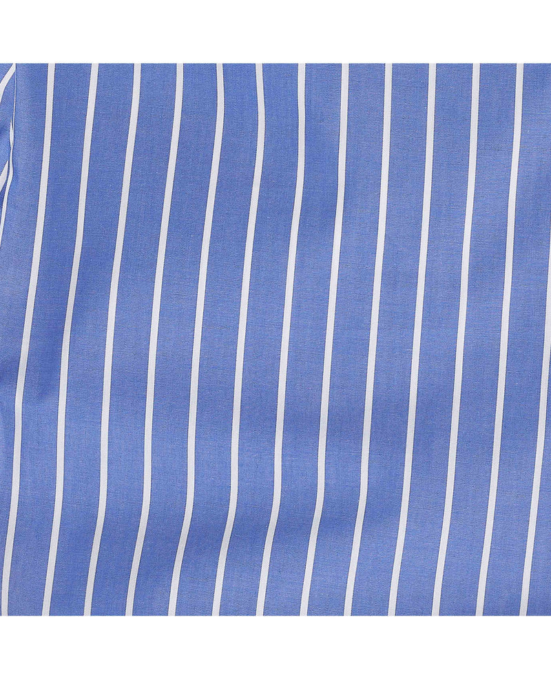 Blue Stripe Cotton Lounge Pants