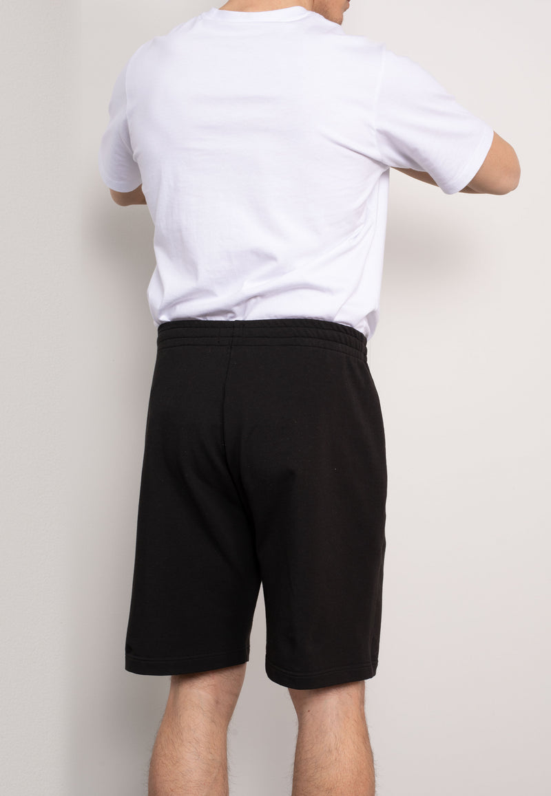 SRW Black Stretch Loopback Cotton Blend Sweat Shorts