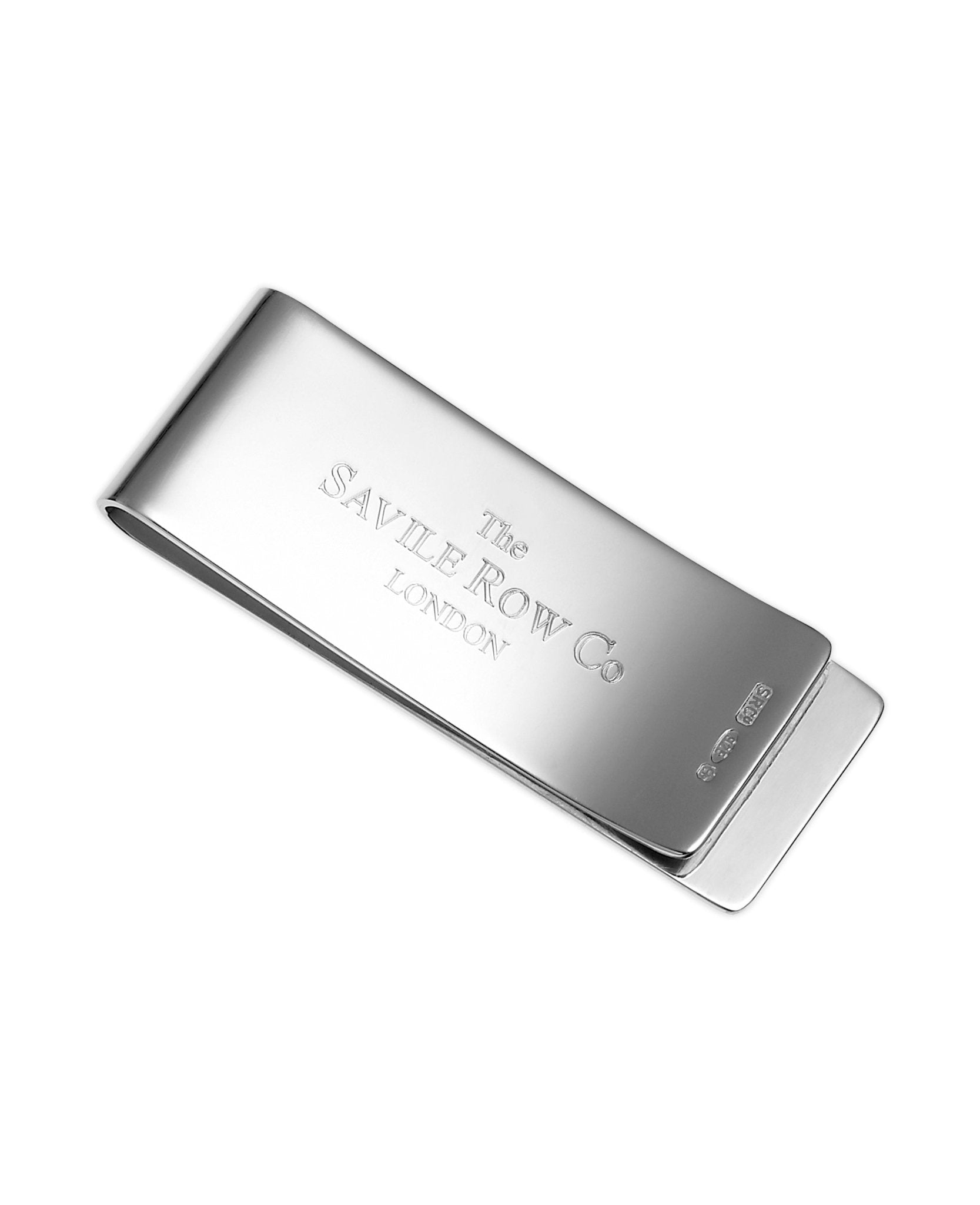 Men's Sterling Silver Personalised Money Clip | Savile Row