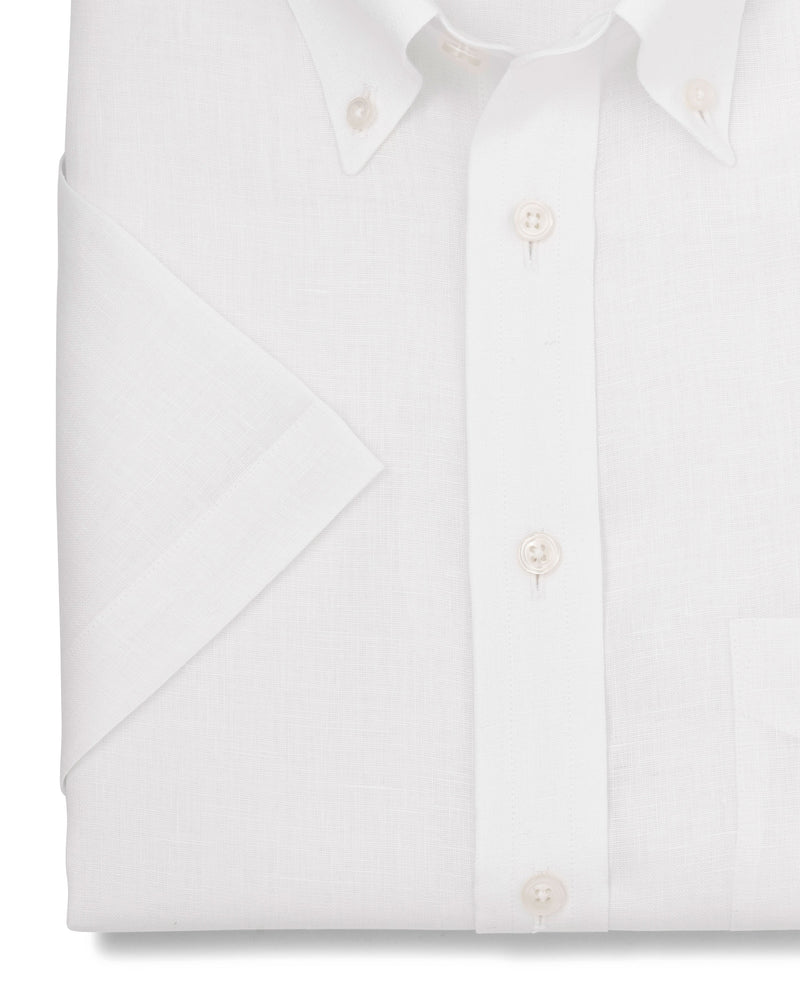 Monty White Linen Made-To-Measure Shirt