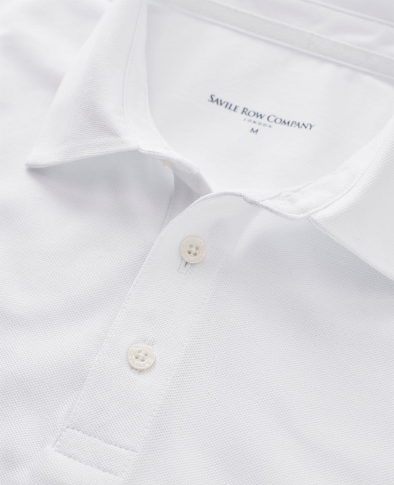 White Short Sleeve Polo Shirt