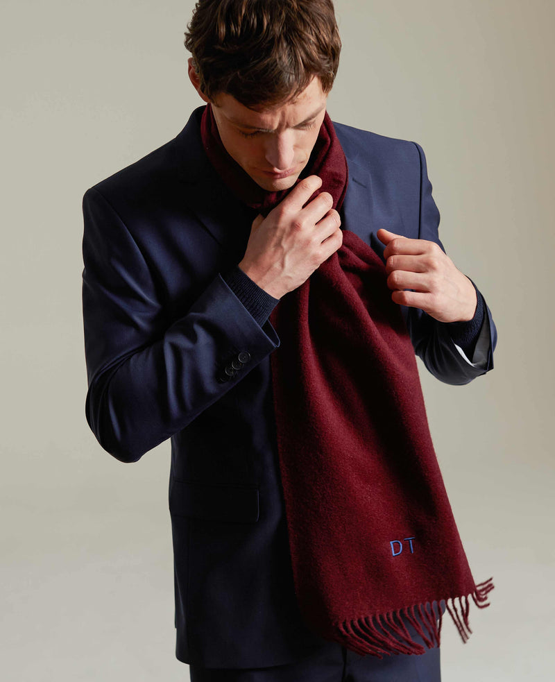 Burgundy Wool Scarf