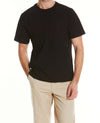 Black Cotton Jersey Crew Neck T-Shirt