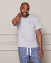 Grey Marl Cotton Jersey Crew Neck T-Shirt [RTC]