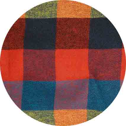 Men's Multicoloured Brushed Cotton Twill Window Check Lounge Pants fabric swatch