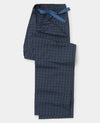 Navy Blue Cotton Check Lounge Pants