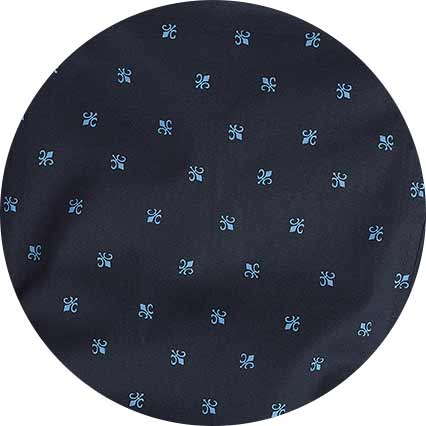 Navy Blue Fleur-de-Lys Cotton Lounge Pants