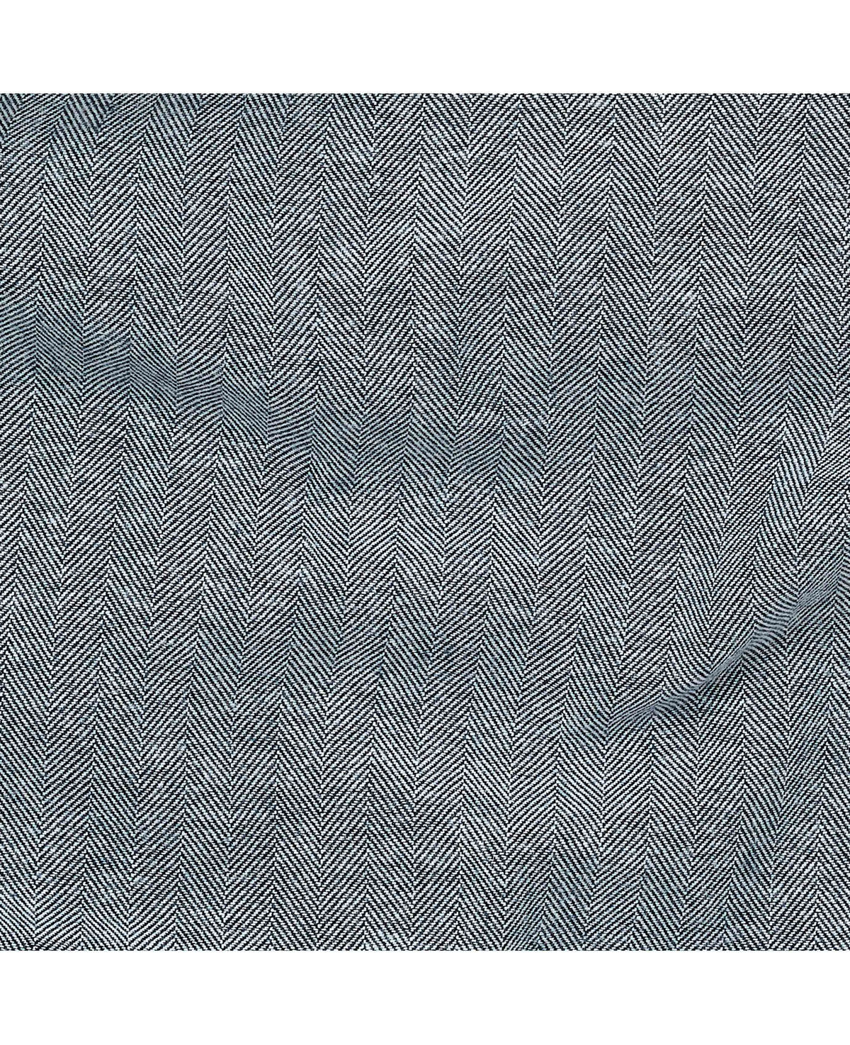 Men's Navy Brushed Cotton Twill Herringbone Lounge Pants fabric detail