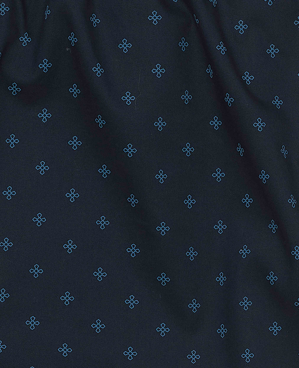 Navy Cotton Cross Print Boxer Shorts