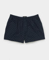 Navy Cotton Cross Print Boxer Shorts