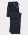 Navy Cotton Cross Printed Lounge Pants