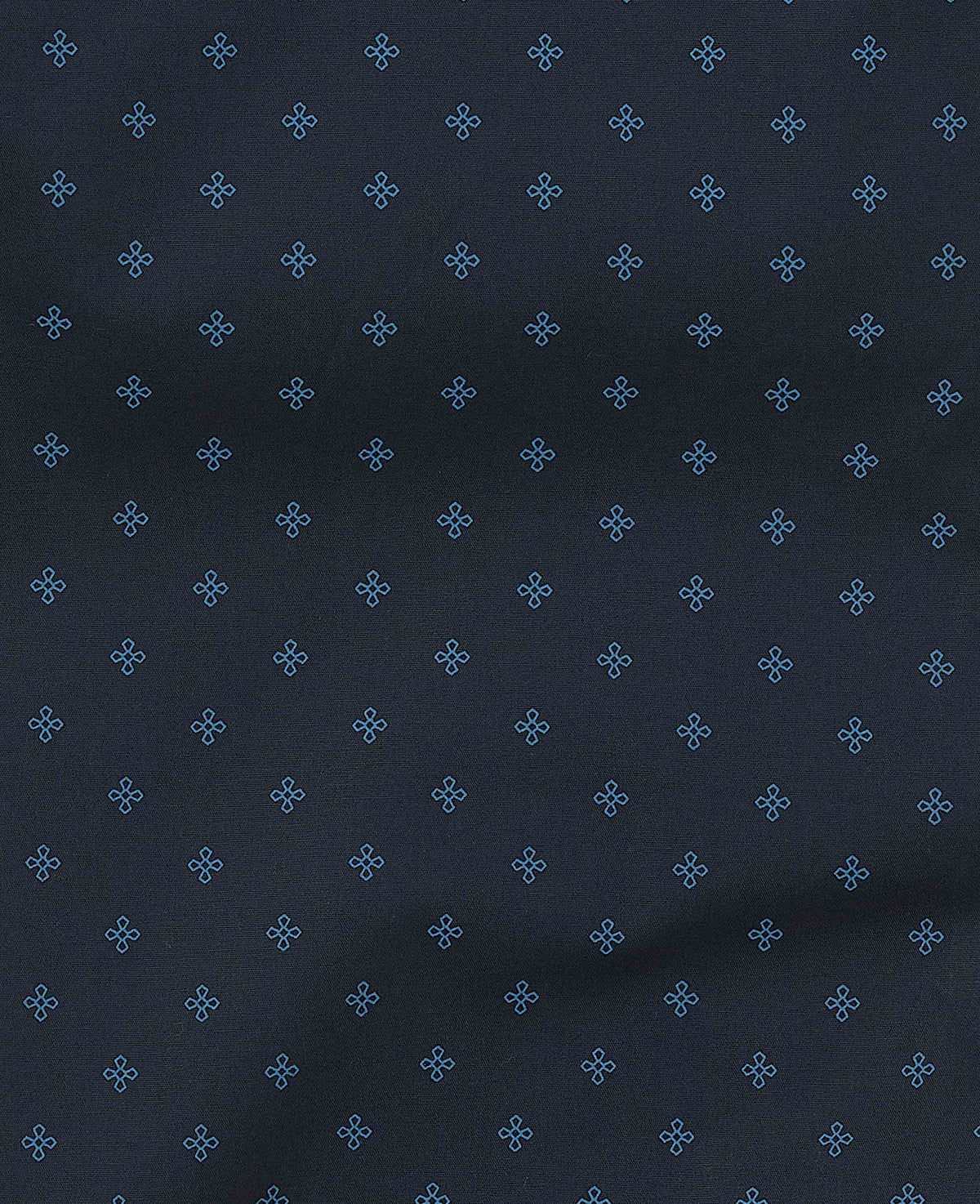 Men's Navy Cotton Cross Printed Lounge Pants fabric detail