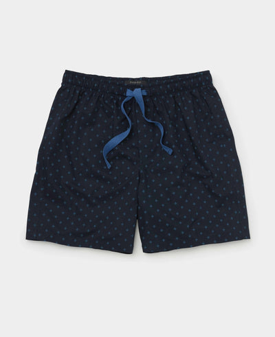 Men's Navy Cotton Cross Printed Lounge Pants mannequin