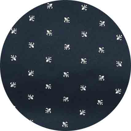 Men's Navy Cotton Fleur De Lys Print Lounge Pants fabric swatch