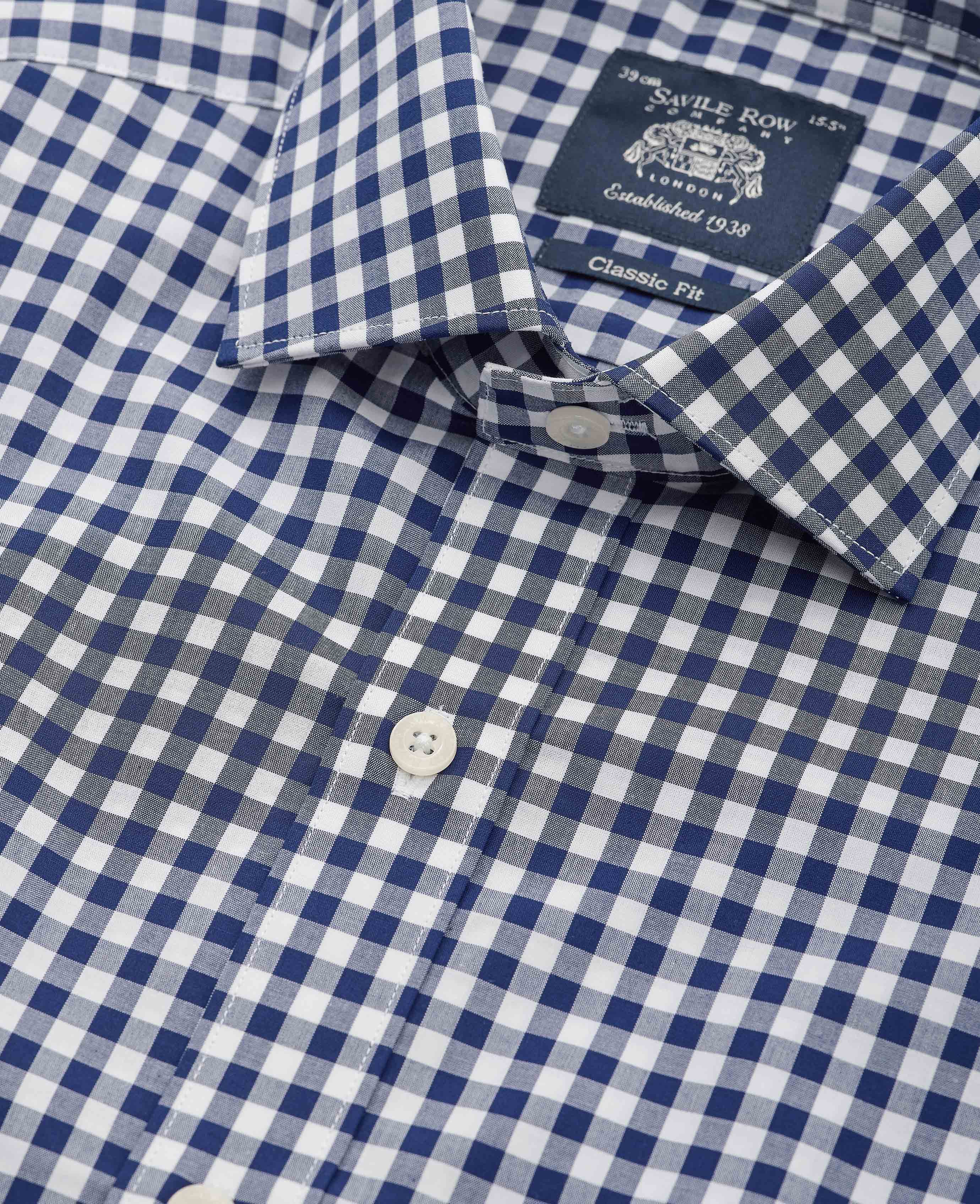 gingham dress shirt navy Dark Navy Casual Gingham Shirt Shirt
