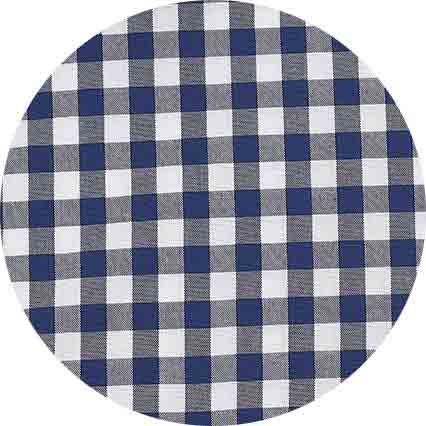 Men's Navy Cotton Gingham Check Classic Fit Formal Shirt fabric swatch