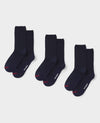 Navy Cotton Rich Three Pack Socks