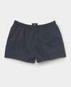 Navy Cotton Satin Stripe Boxing Shorts