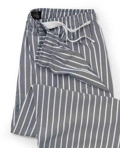 Navy Cotton Striped Lounge Pants