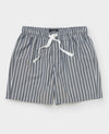Navy Cotton Striped Lounge Shorts