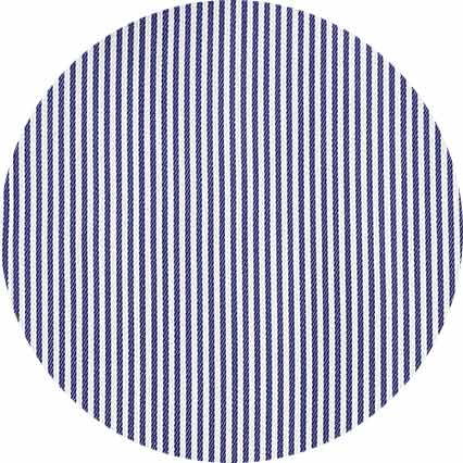 Men's Navy Cotton Twill Classic Fit Striped Formal Shirt fabric swatch