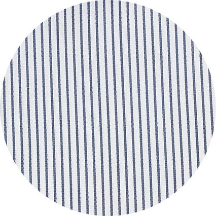 Navy Fine Stripe Classic Fit Formal Shirt - Double Cuff