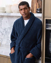 Navy Fleece Dressing Gown