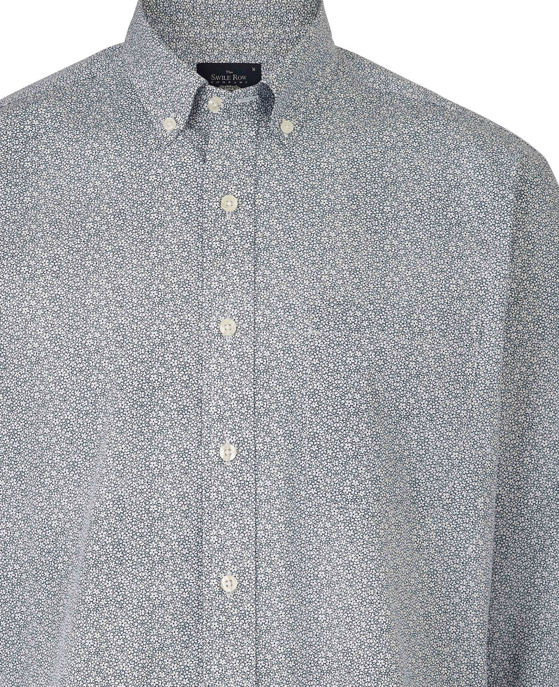 Navy Floral Print Classic Fit Shirt