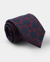 Navy Foulard Silk Tie